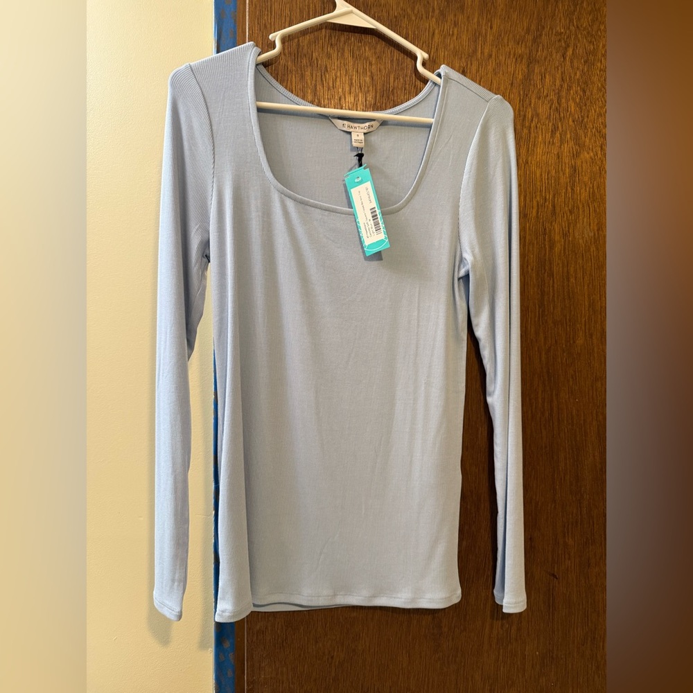 41 Hawthorn Light Blue Ribbed Sleeveless Top